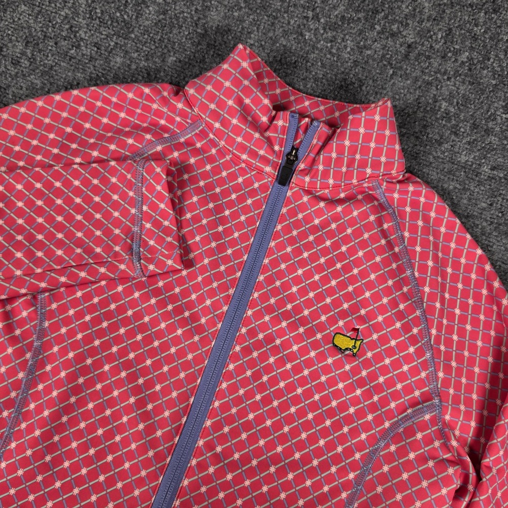 Magnolia Lane Tech Masters Golf Jacket Women S Pink Geometric Full Zip ML17P3501